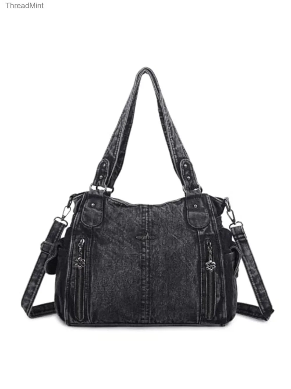Vegan Leather Hobo Tote - Women's Top-Handle Shoulder Bag, Roomy Multi-Pocket